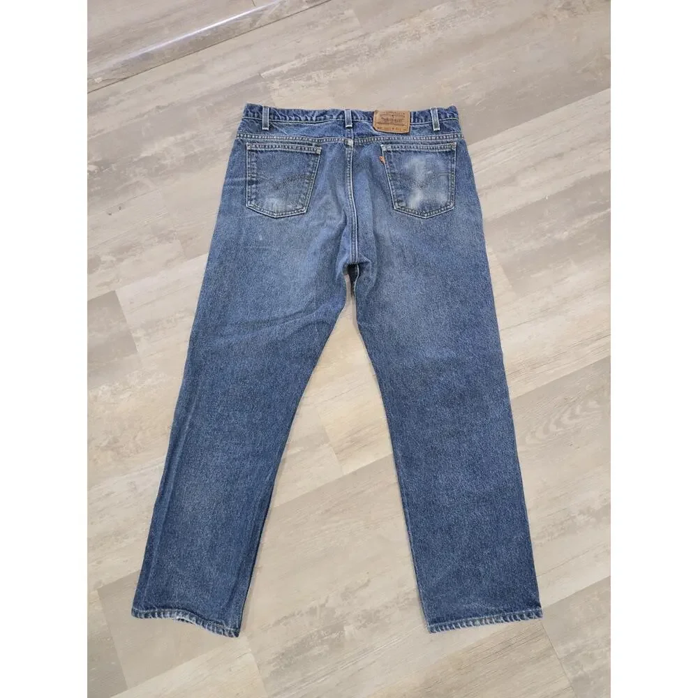 Vintage 1995 Levi's 505 Orange Tab Jeans Made In USA Men's 40x30 Straight Leg